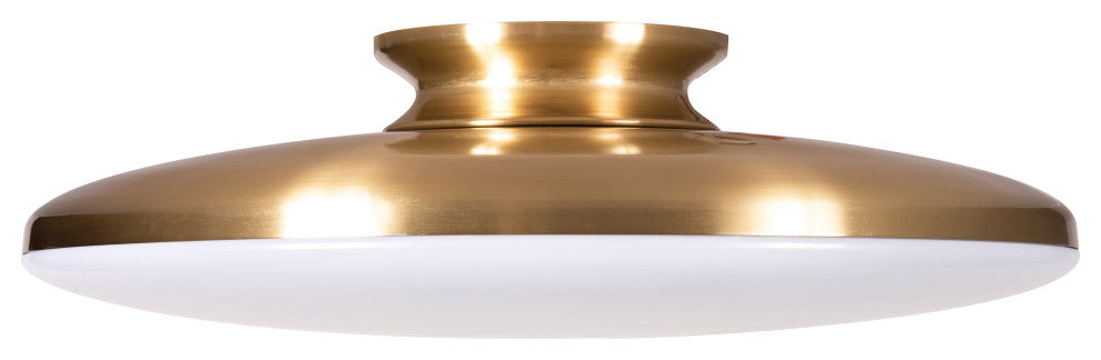 Skye, LED Flush Mount, 15", Satin Brass