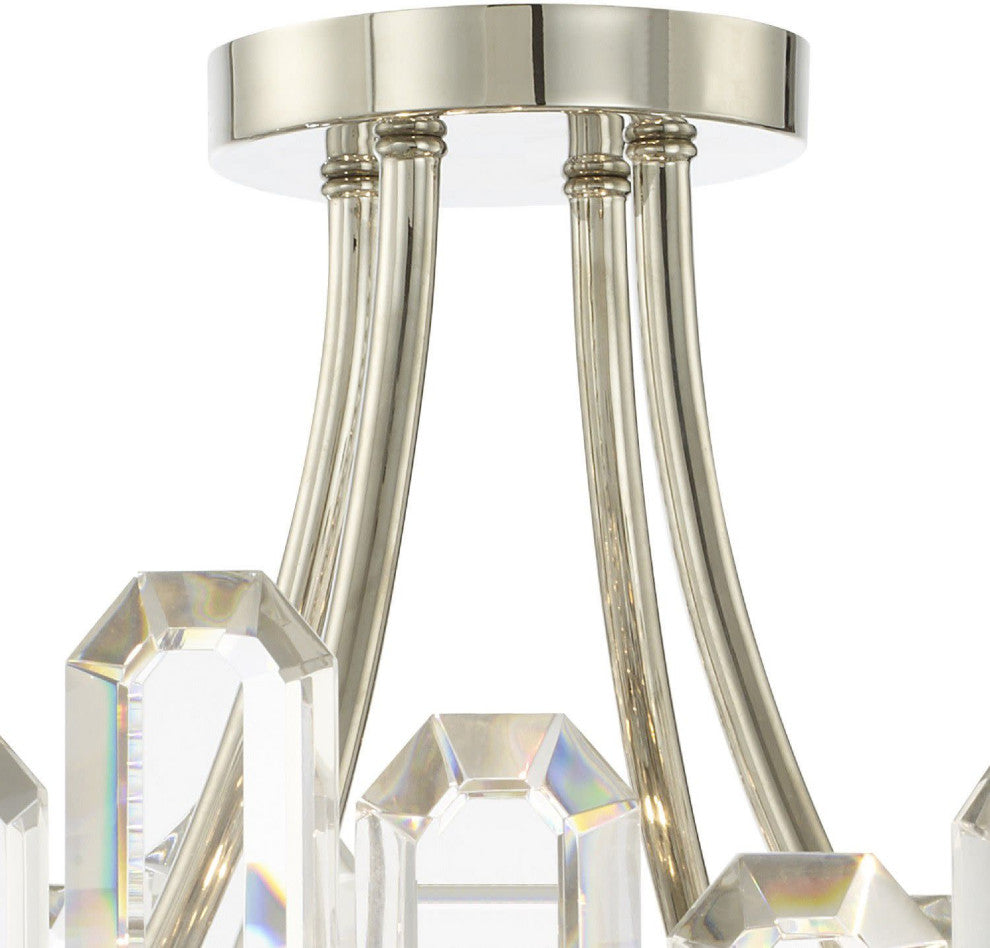 Crystorama Lighting Group BOL-8884 Bolton 4 Light 21"W Semi-Flush - Aged Brass