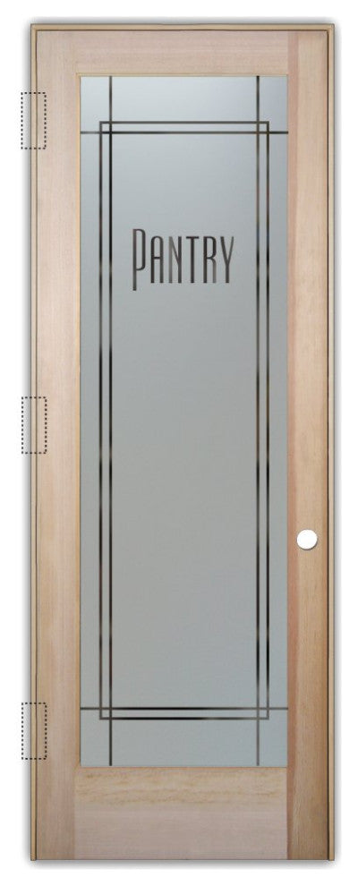 Pantry Door - Ultra Pantry - Douglas Fir (stain grade) - 30" x 80" - Knob on...