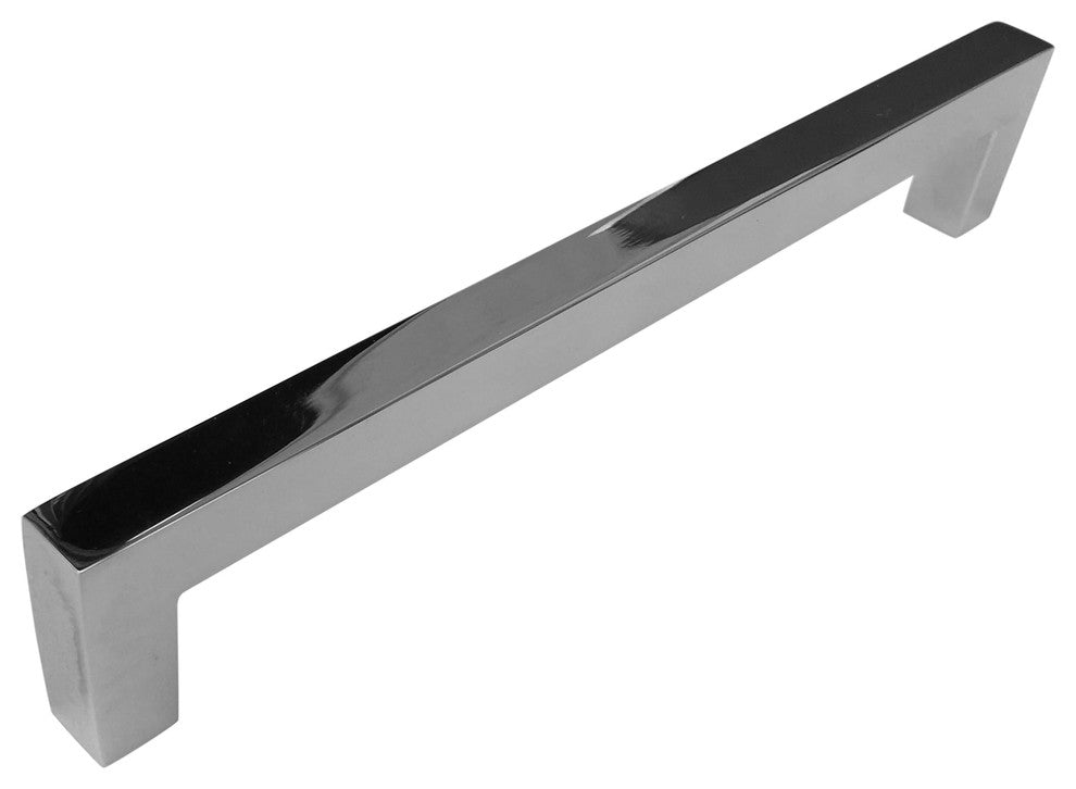 Celeste Square Bar Pull Cabinet Handle Polished Chrome Solid Zinc 9mm, 8"