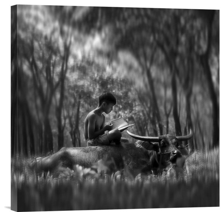 "Learn Spirit" Stretched Canvas Giclee by Antonyus Bunjamin (Abe), 18"x18"