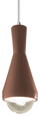 Erlen Pendant, Canyon Clay, Polished Chrome, White Cord, Integrated LED