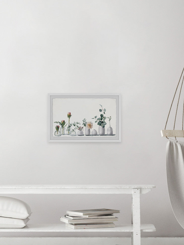 "White Simplicity" Framed Painting Print, 12"x8"