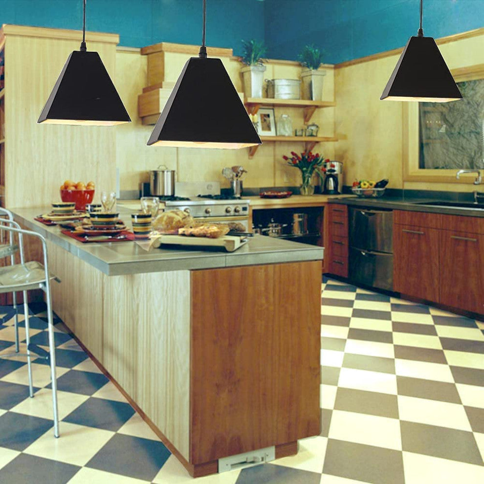 Modern Pendant Kitchen Light Fixtures Black Industrial Chandelier Lighting