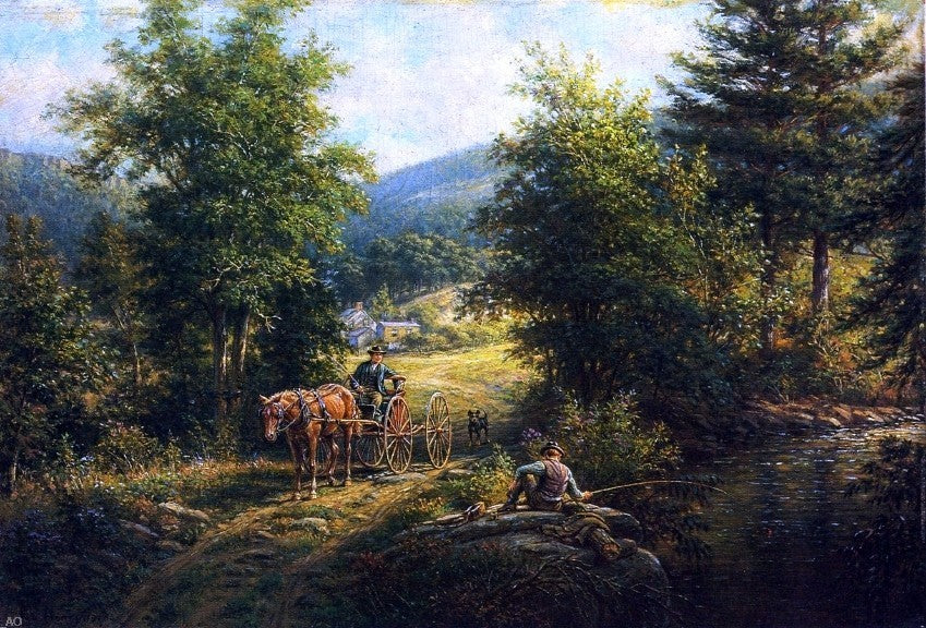 Edward Lamson Henry What Luck, Gallery Wrapped Canvas Print, 18"x27"