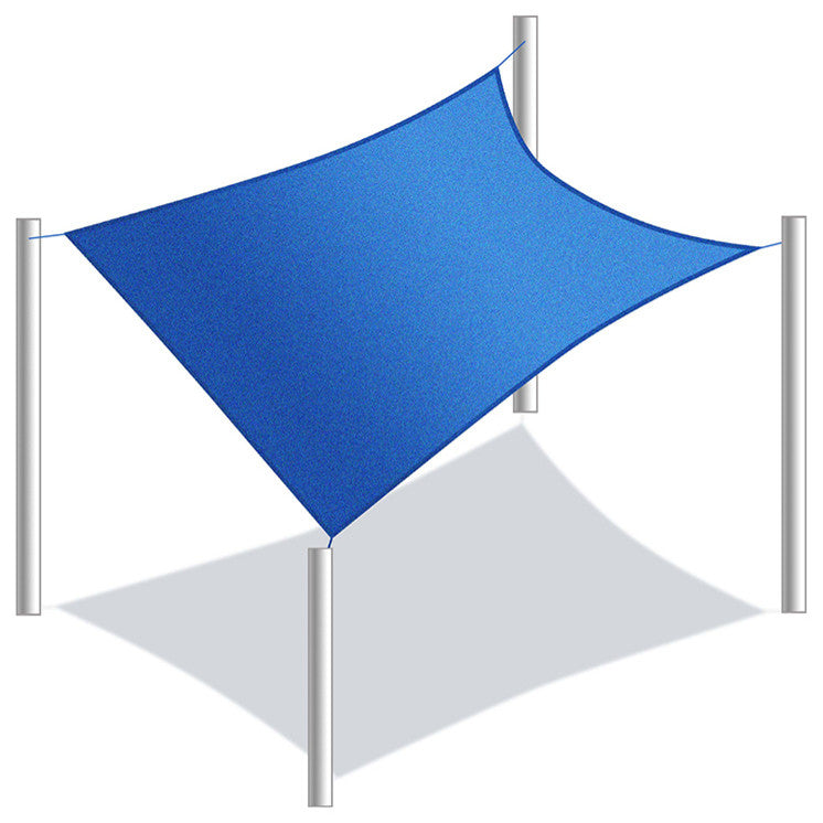 Aleko Rectangle Waterproof Sun Shade Sail, 13'x10', Blue