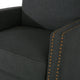GDF Studio Armstrong Traditional Fabric Recliner, Dark Gray/Dark Brown