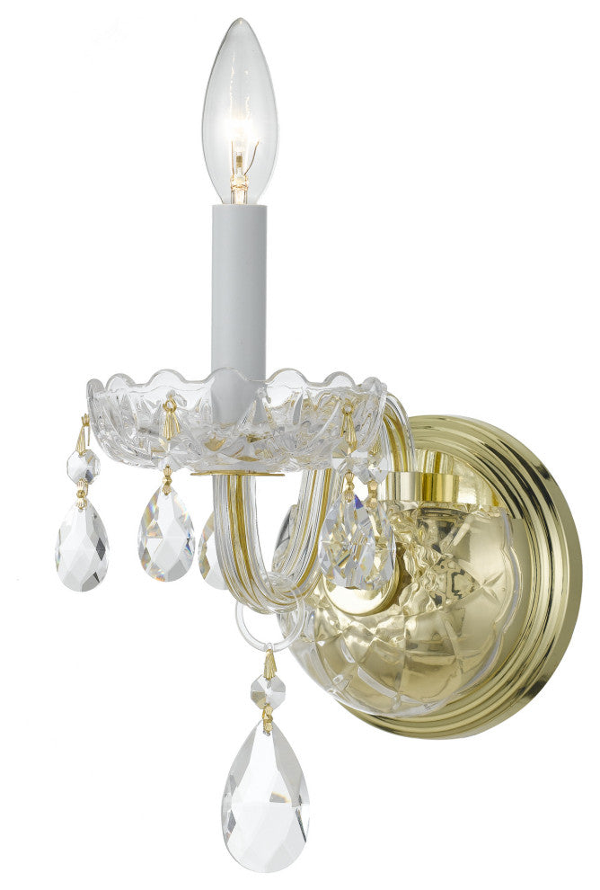 Crystorama Lighting Group 1031-CL-MWP Traditional Crystal 9" Tall - Polished