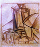 Alexander Bogomazov Composition, 20"x25" Wall Decal