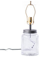 Large Ribbed Mason Jar Lamp Base