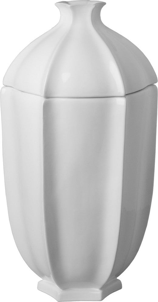 Pomegranate Covered Jar, White