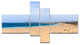 Sea and Clouds in Blue Sky, Seashore Canvas Art Print, 60"x32", 4 panels