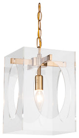 Single Pendant Lighting, Antique Brass