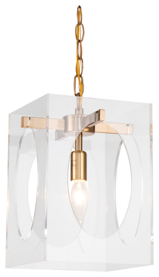 Single Pendant Lighting, Antique Brass
