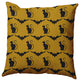16" x 16" Cats and Bats Decorative Throw Pillow, Autumn Gold