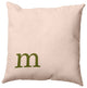 26"x26" Modern Monogram Decorative Throw Pillow, Olive