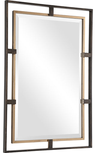 Uttermost Carrizo Gold & Bronze Rectangle Mirror