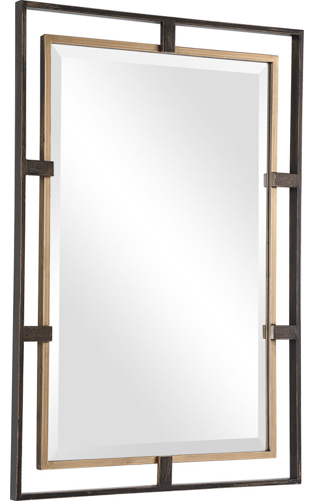 Uttermost Carrizo Gold & Bronze Rectangle Mirror