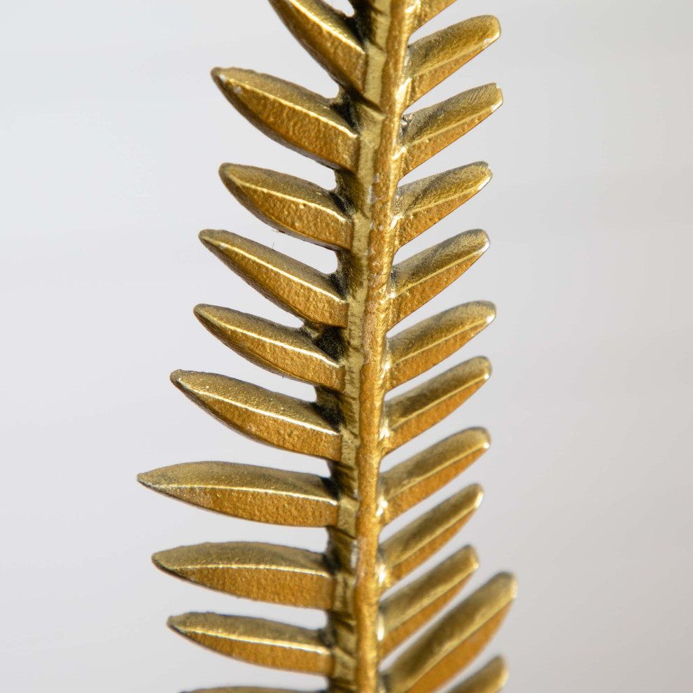 17in. Gold Leaf Sculpture Decorative Accent