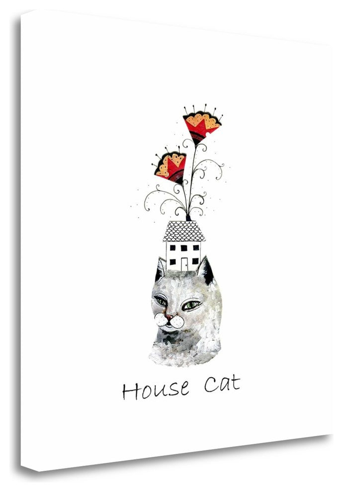 "House Cat" By Sarah Ogren, Giclee Print on Gallery Wrap Canvas, Ready to Hang