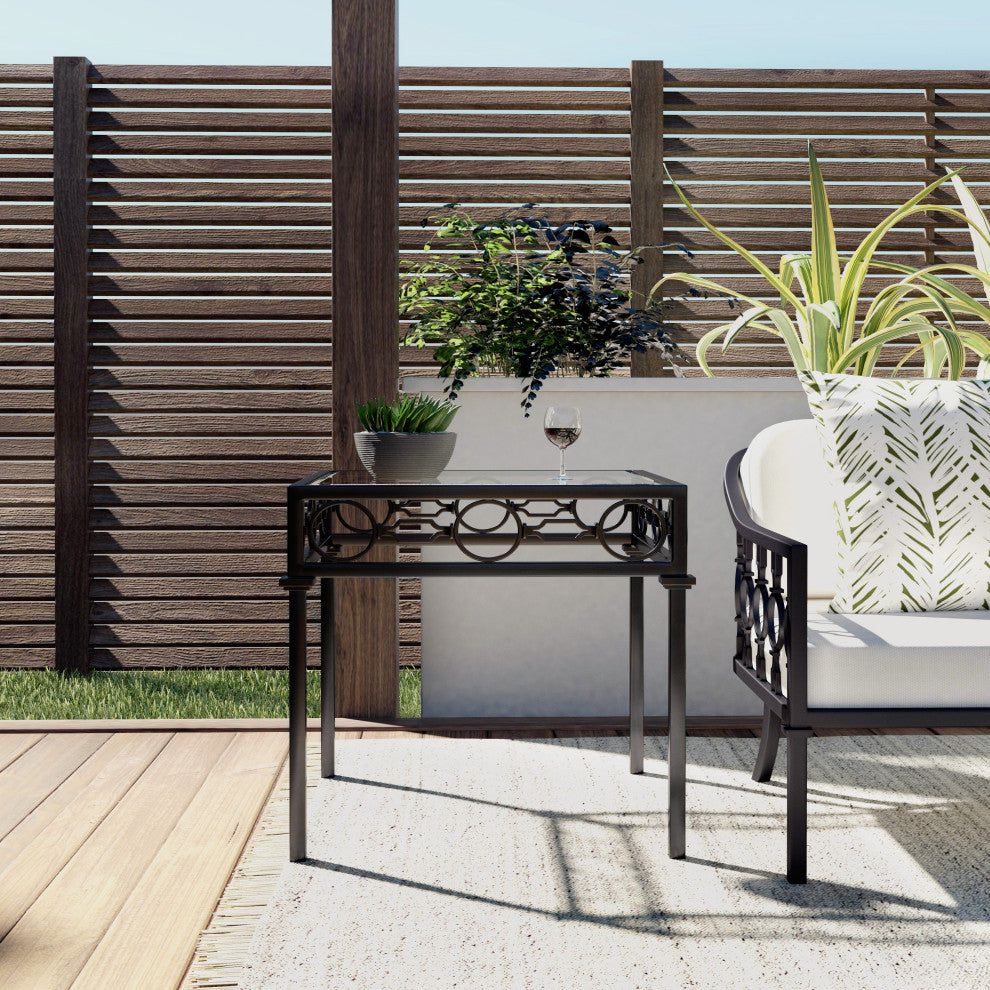 Southport Iron Outdoor End Table