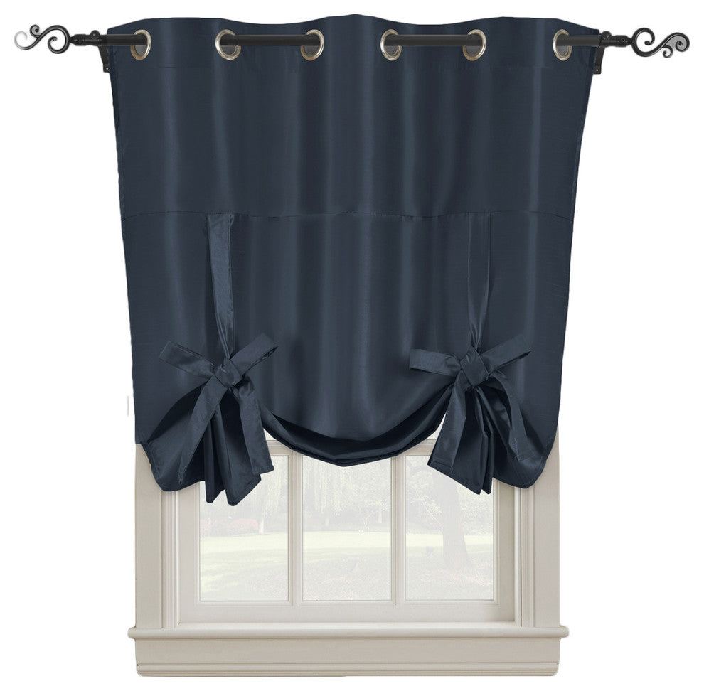 Soho Triple-Pass Single Blackout Curtain, Navy, 42"x63"