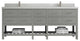 Parker 84 Double Sink Bath Vanity in Elephant Skin Gray  2" Carrara Quartz