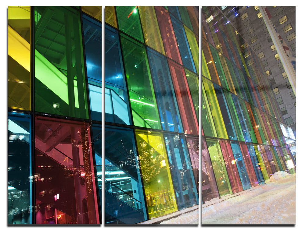 "Palais des Congress de Montreal" Metal Wall Art, 3 Panels, 36"x28"