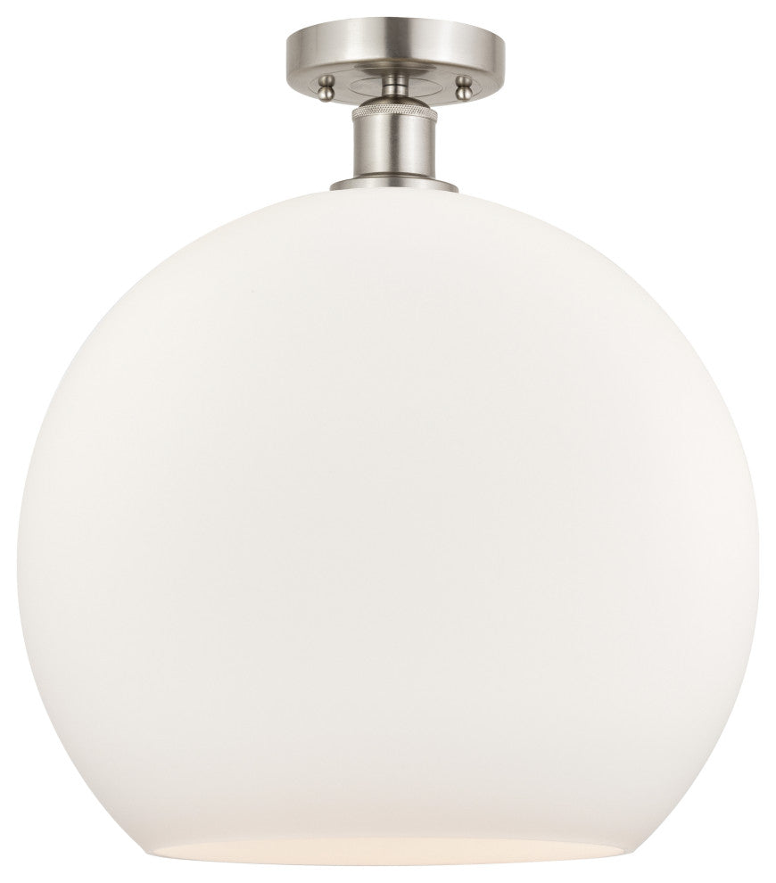 Innovations 616-1F-SN-G121-14 1 Light Semi-Flush Mount, Brushed Satin Nickel