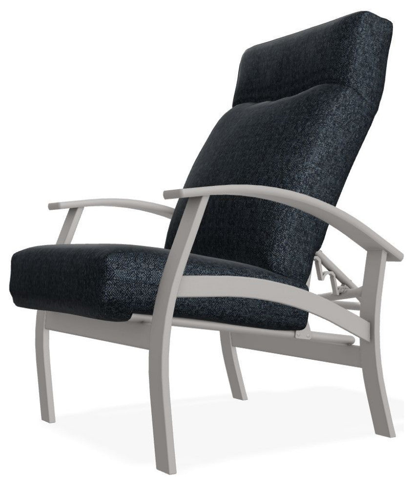 Belle Isle Cushion Outdoor Adjustable Back Chair, Restore Indigo/Warm Gray