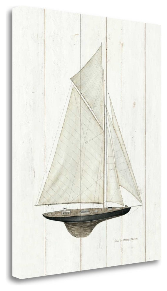 "Sailboat I" By David Carter Brown, Giclee Print on Gallery Wrap Canvas