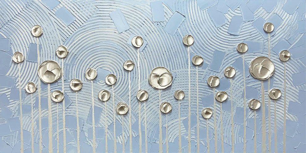 Modern Floral Abstract Hand-Painted Textured Canvas Art