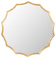 Gewnee Round Sunburst Wall Mirror with Gold Finish