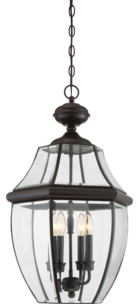Quoizel NY1180Z Four Light Outdoor Hanging Lantern Newbury Medici Bronze