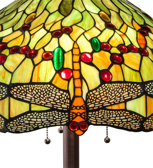 Meyda Lighting 229131 62" High Tiffany Hanginghead Dragonfly Floor Lamp