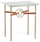 Equus Side Table, Soft Gold Finish, Soft Gold Accents, Chestnut Leather Strap