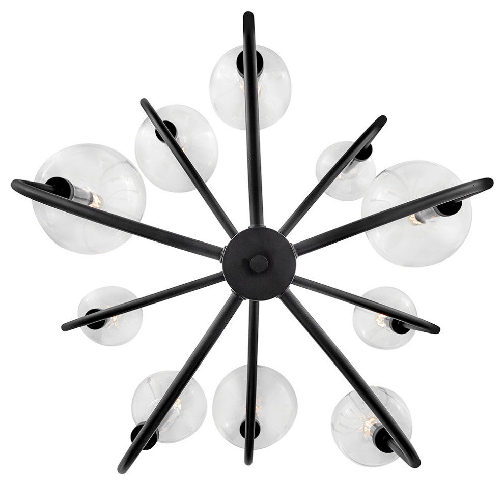 Hinkley Alchemy Chandelier, Black, 10 Light