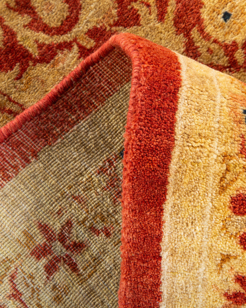 Mogul, One-of-a-Kind Hand-Knotted Area Rug, Orange, 9' 3" x 12' 1"