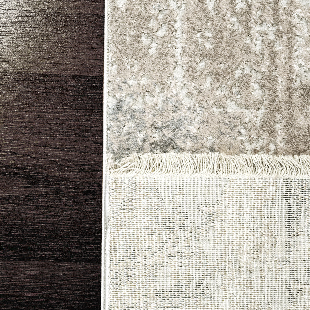 Dynamic Rugs Refine Shrink Poly Area Rug, Beige Slate, 9'x12'