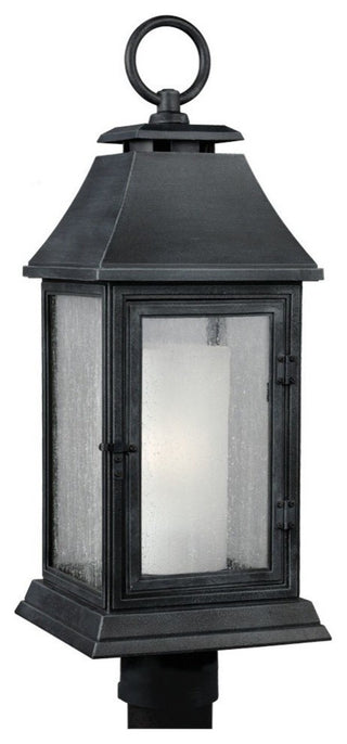 1-Light Outdoor Post, Dark Weathered Zinc