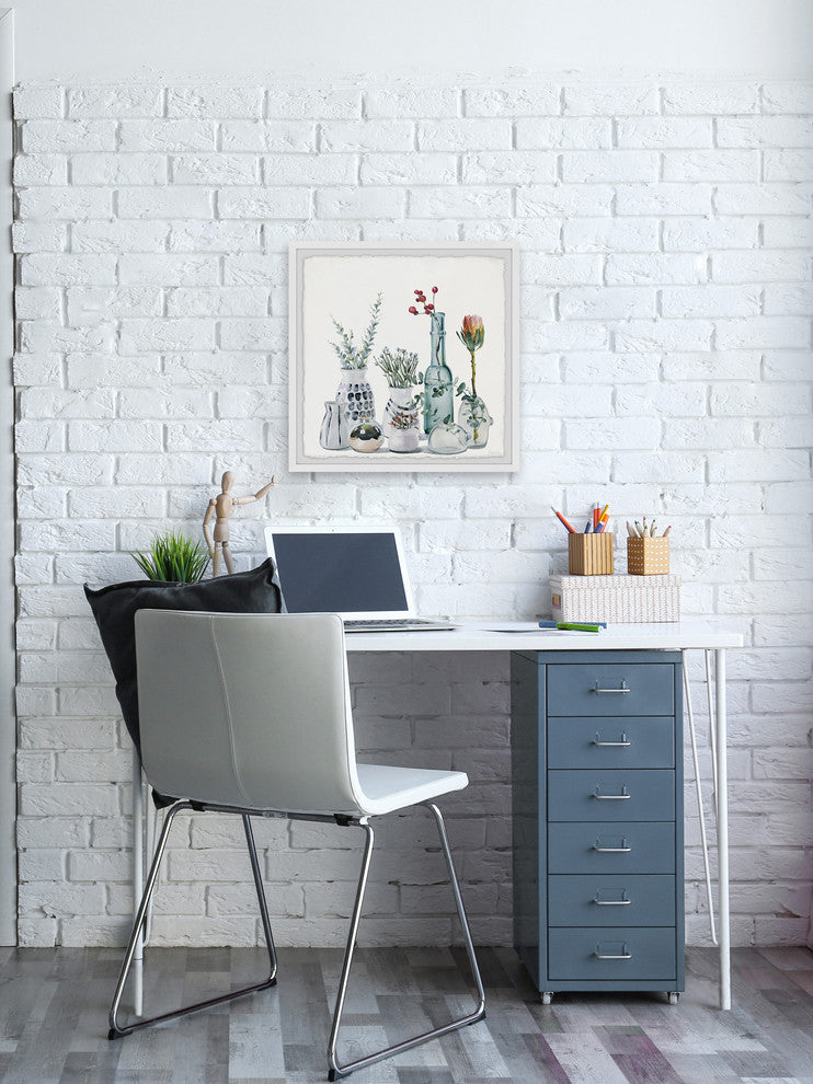"Homey Blooms" Framed Painting Print, 18"x18"