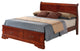 Louis Philippe Cherry Queen Storage Sleigh Wood Bed