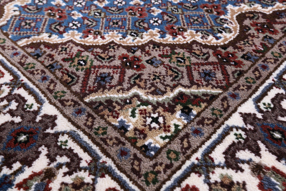 Runner Persian Tabriz Hand-Knotted Wool and Silk Rug 2' 7" X 14' 0" Q8950