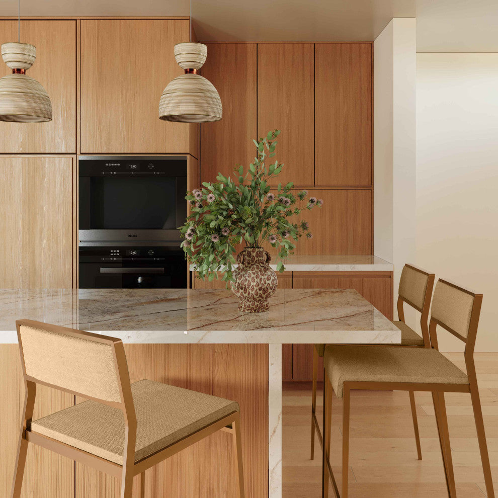 Gale Tan Basketweave Stackable Stool, Set of 2