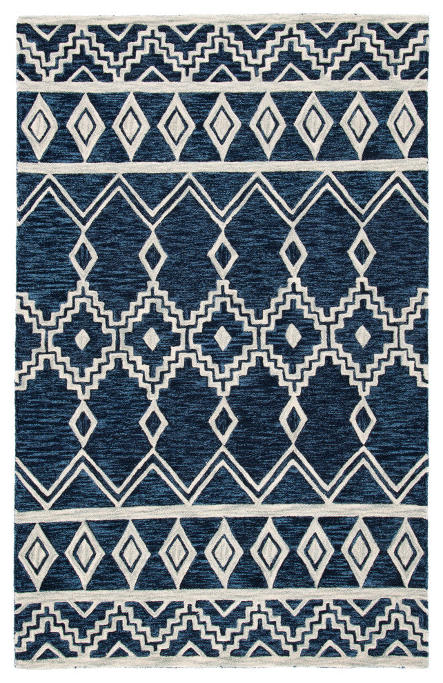 Safavieh Couture Abstract Collection, ABT851 Rug, Navy/Ivory, 5'x8'