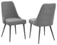 Alan Fabric Upholstered Dining Side Chair Grey, Set of 2