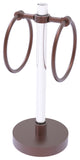 Clearview Vanity Guest Towel Ring with Groovy Accents, Antique Copper