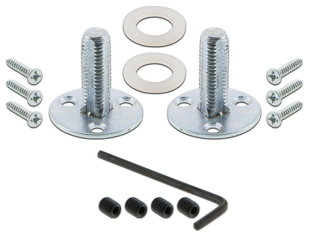 Single Classic Rosette With White Porcelain Knob, Bright Chrome, Timeless Bronze