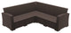 Compamia Monaco 5-Piece Patio Sectional Set, Brown