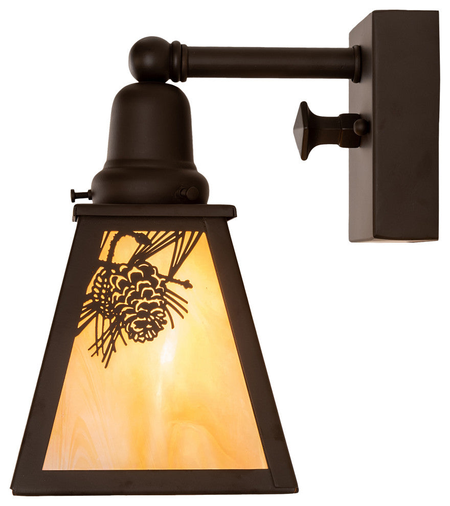 6 Wide Winter Pine Wall Sconce